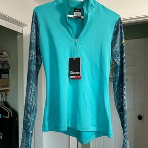 Nike Pro Women's Blue Long Sleeve thermal top